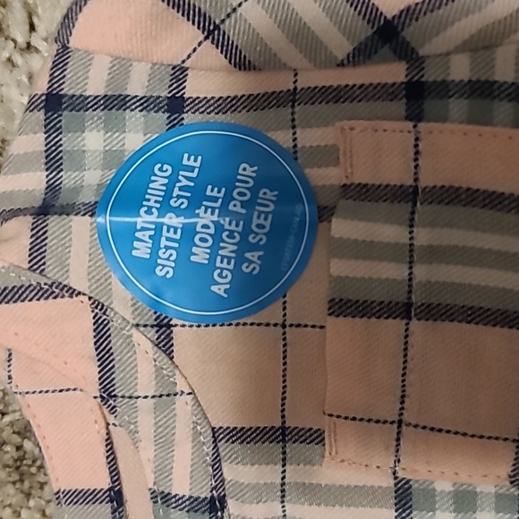 4 for $28 - Carter's Girls 12m Pink Plaid Flannel Long Sleeve Dress - Picture 4 of 6